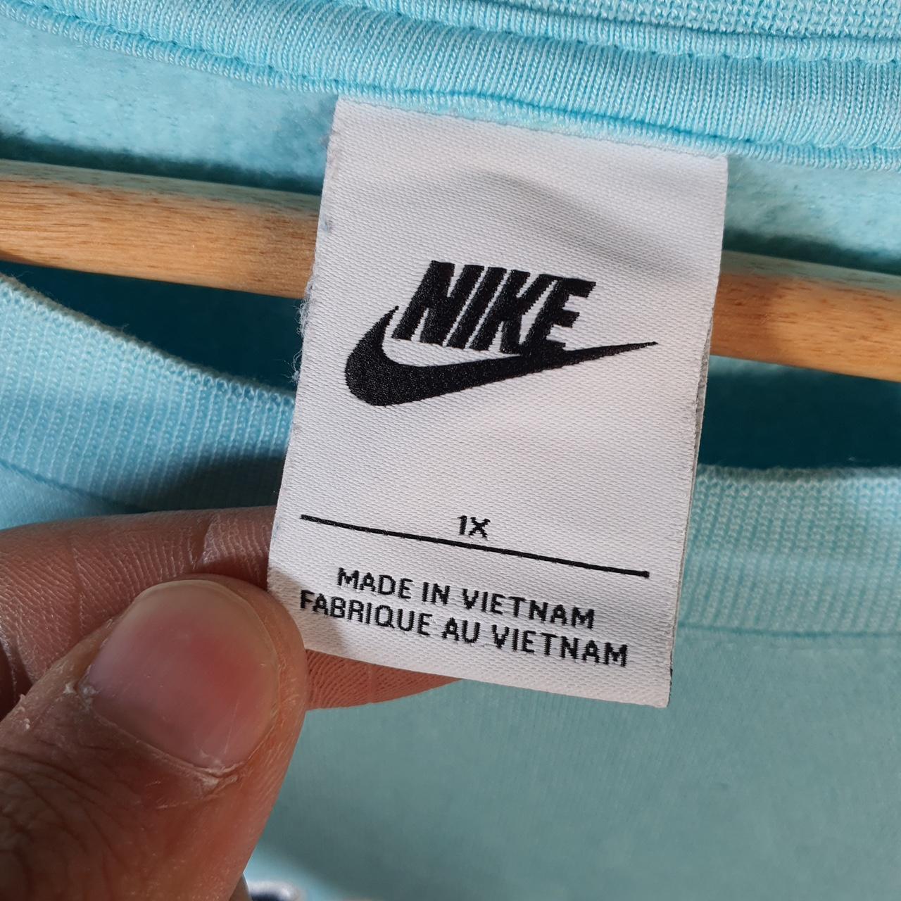 Vintage Nike Club Spellout Sweatshirt Womens XL Blue Swoosh Y2K Pullover