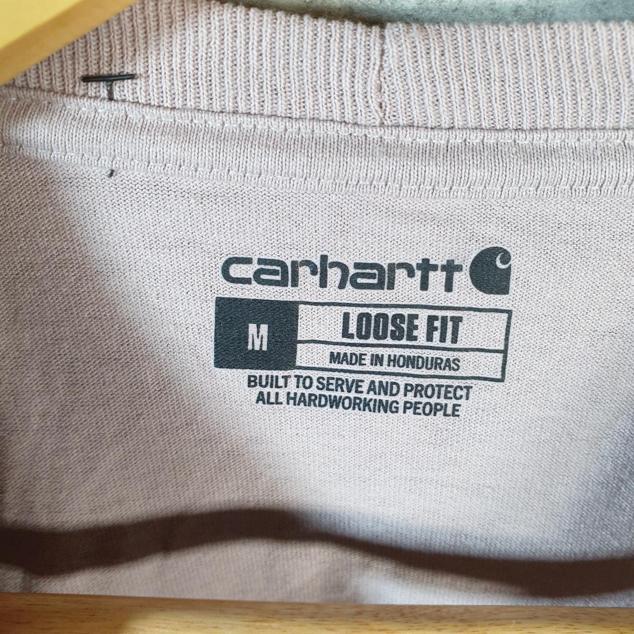 Vintage Carhartt Pocket T Shirt Men’s Medium Pink Workwear Chore Utility Loose Fit C9332