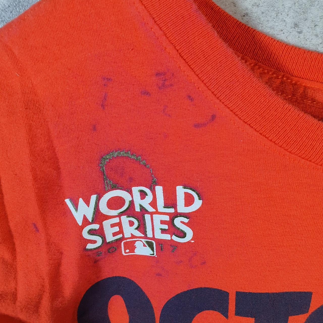 Vintage Nike Houston MLB Graphic Spellout T Shirt Men’s Large Orange Swoosh Athletic