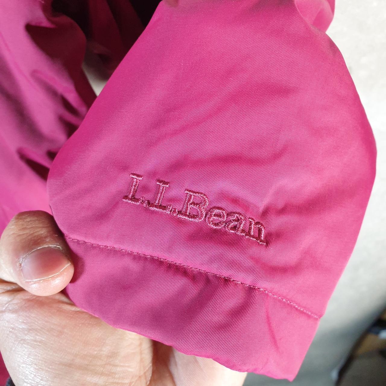 Vintage L.L. Bean Outdoors Nylon Jacket Womens Large Pink Hooded Waterproof