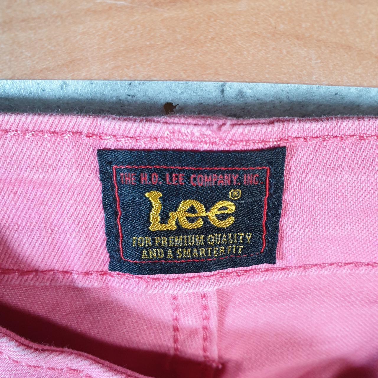 Vintage Lee Baggy Shorts Jorts Cargo Womens W28 Pink Relaxed Cotton