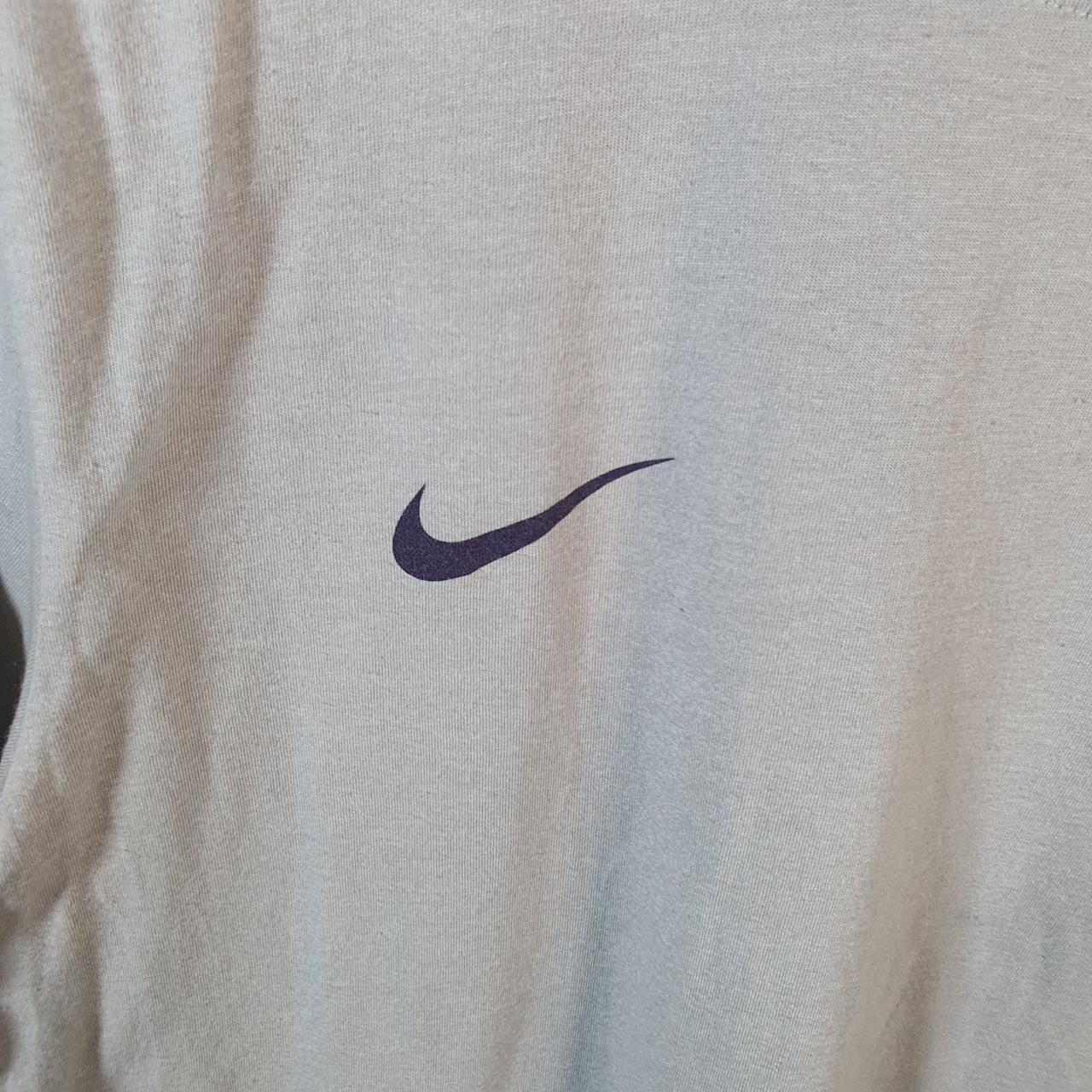 Vintage Nike Graphic Spellout T Shirt Men’s Medium Grey Swoosh Athletic