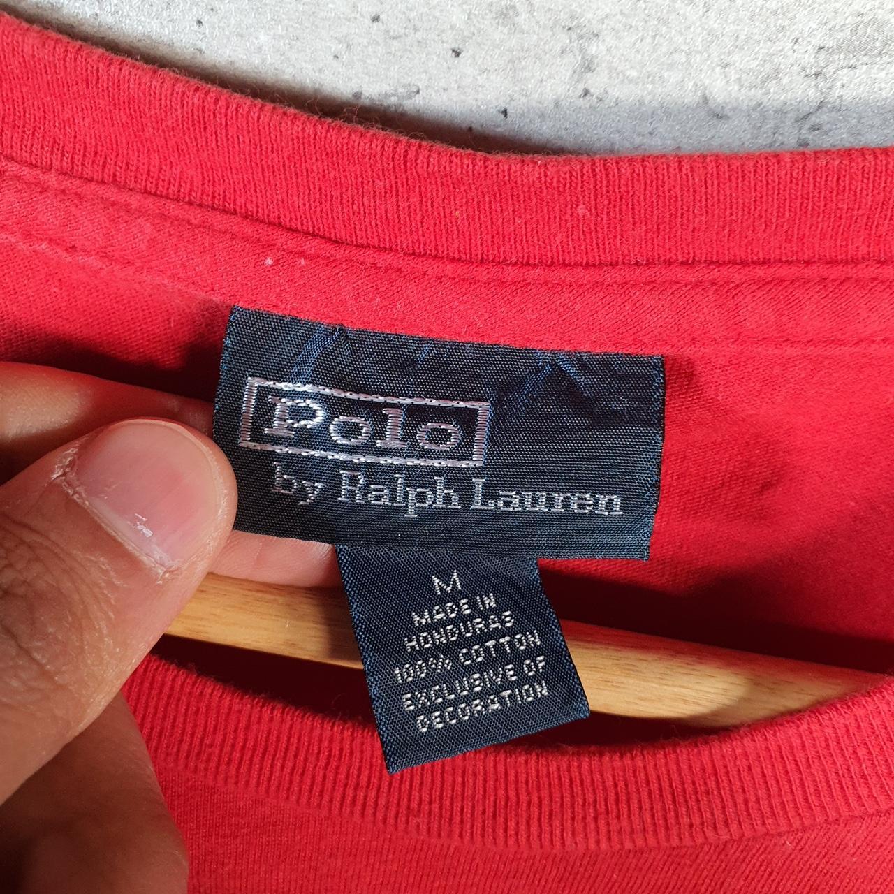 Vintage Ralph Lauren Polo T Shirt Men’s Medium Red Embroidered Pony Classic Fit C9103