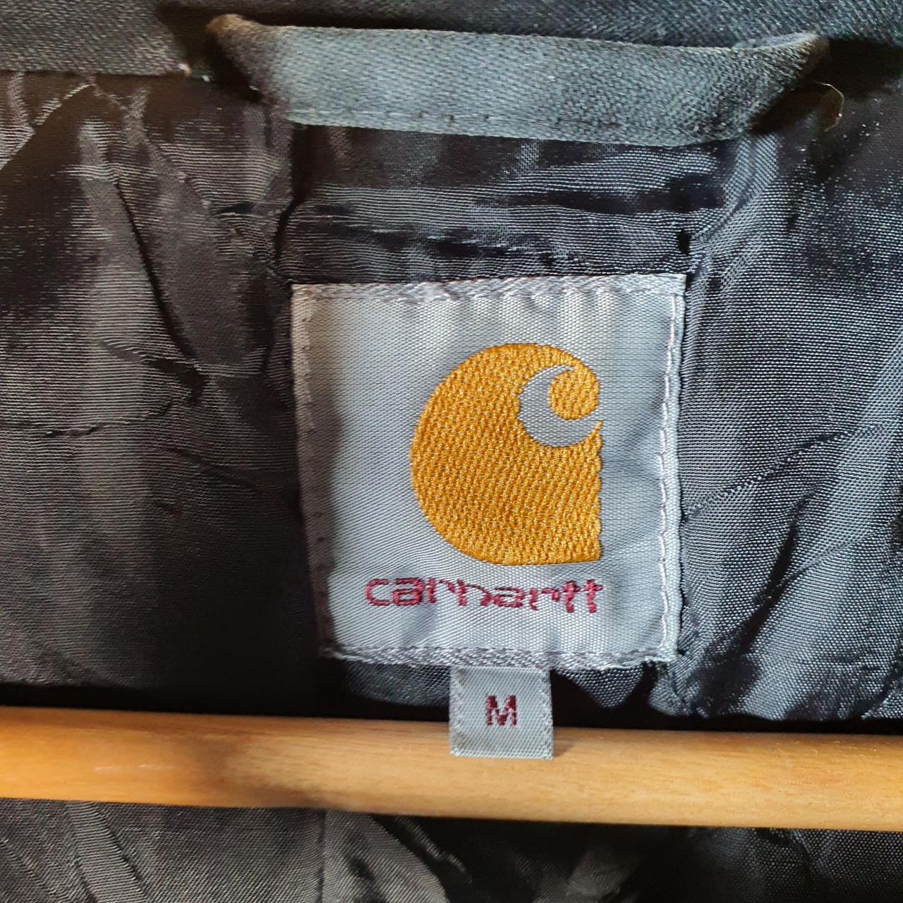 Vintage Carhartt Hickman Quilted Work Jacket Men’s Medium Black Workwear Canvas USA Big Fish Vintage