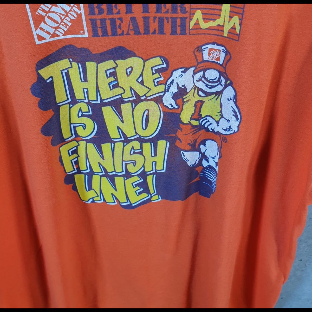 Vintage Hanes Home Depot 90s USA Single Stitch T Shirt Men’s XL Orange C8820