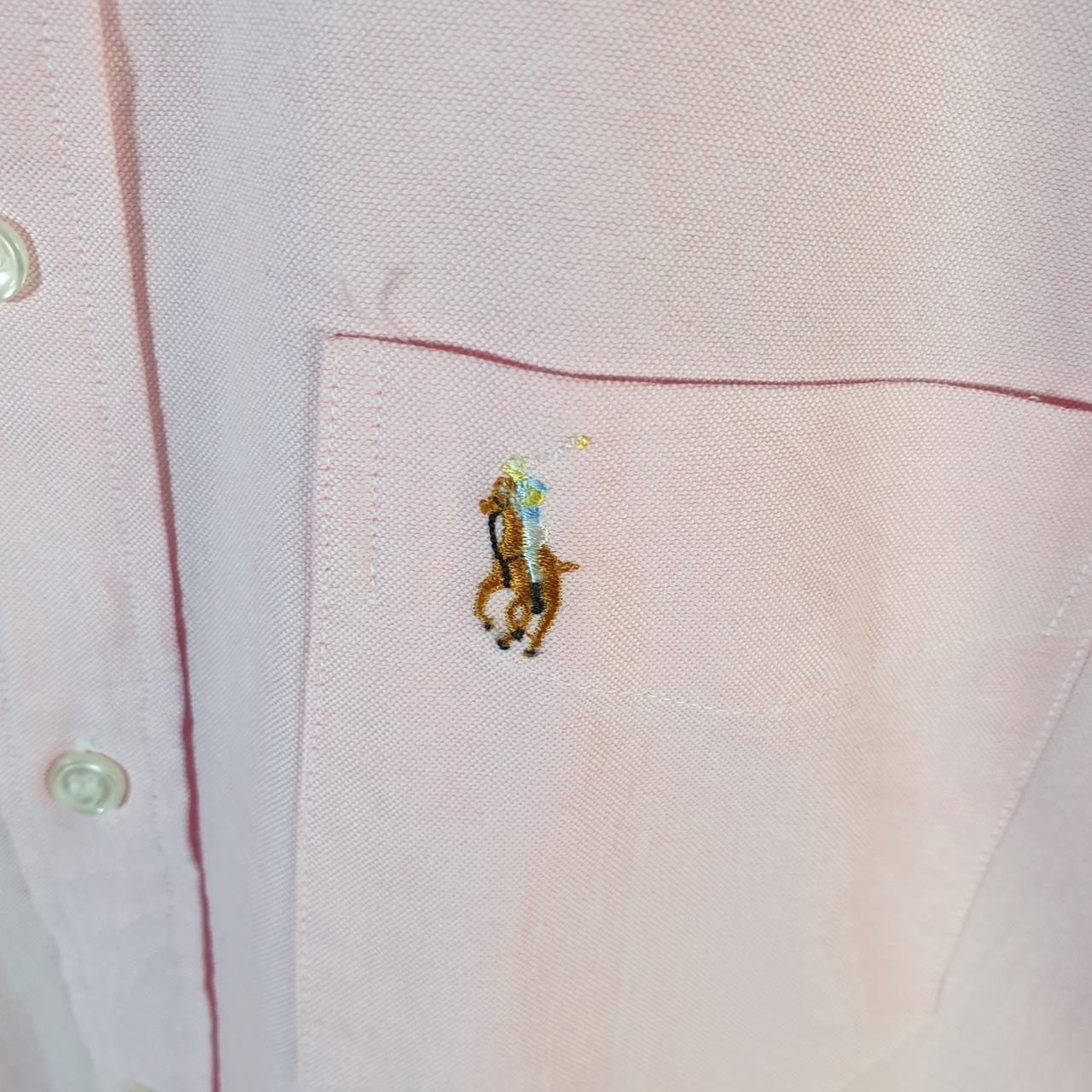 Vintage Ralph Lauren Button Down Shirt Men’s Medium Pink Classic Fit Pony Casual