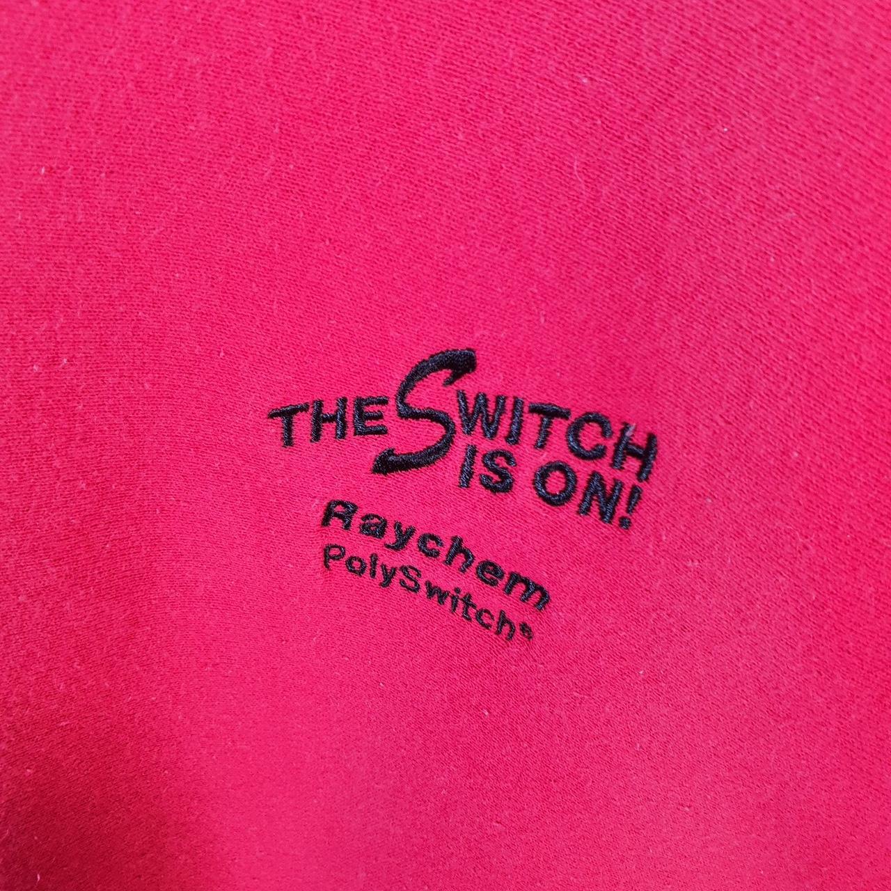 Vintage Lee Crossgrain Sweatshirt Men’s XL Red USA Raychem Polyswitch Embroidered