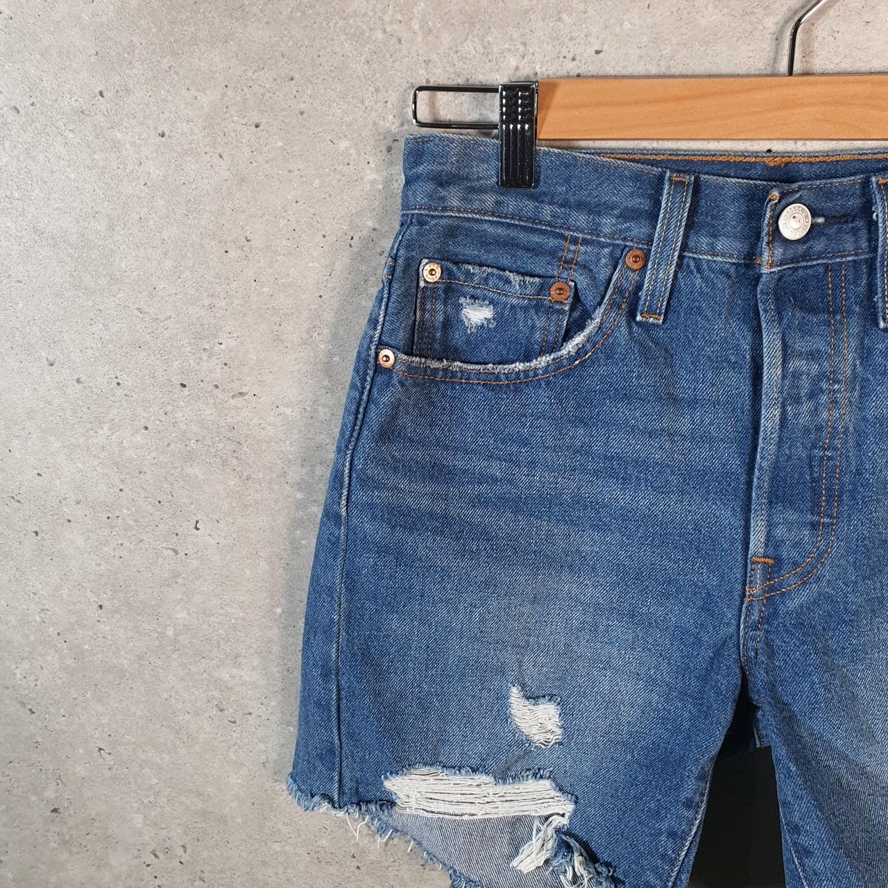 Vintage Levi’s 501 Low Rise Baggy Shorts Jorts Cargo Womens W26 Blue Relaxed Denim A4031