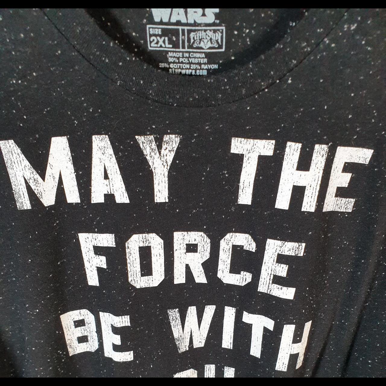 Vintage Star Wars May The Force Be With You T Shirt Men’s 2XL Black Logo Graphic