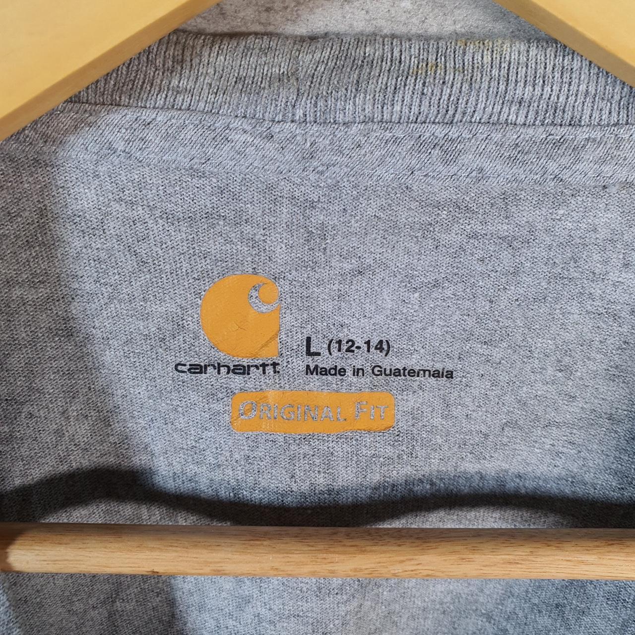 Vintage Carhartt Pocket T Shirt Womens Large Grey Workwear Chore Utility Original Fit C9249