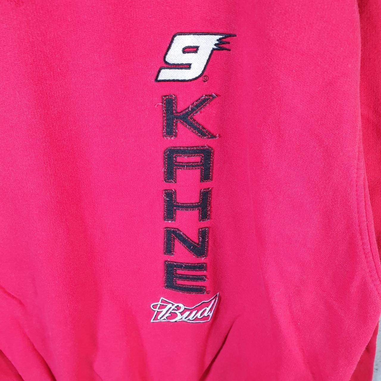 Vintage NASCAR Kahne Budweiser Sweatshirt Mens Large Red Pullover USA