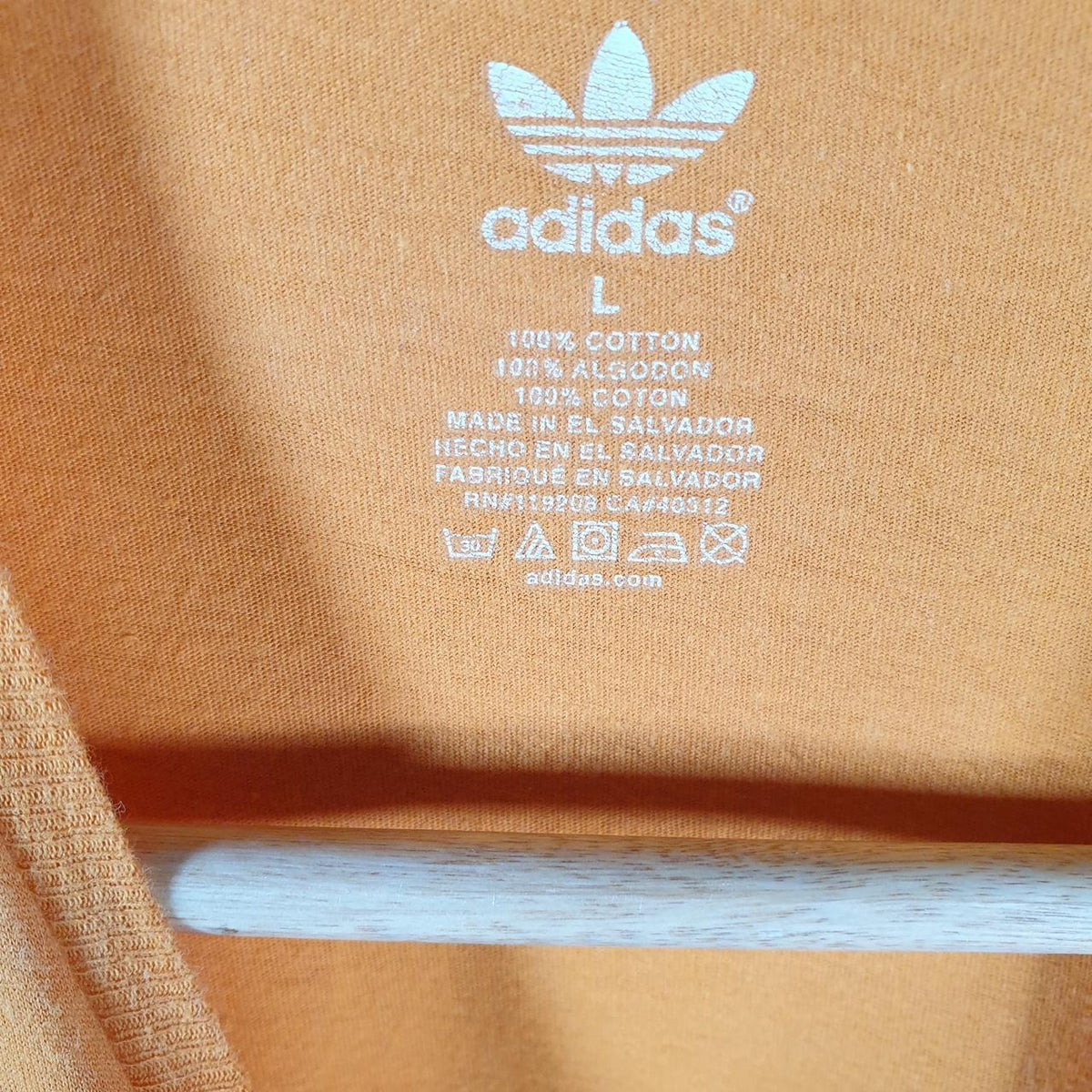 Vintage Adidas Pro Sport Trefoil Retro T Shirt Men’s Large Orange Logo Athletic