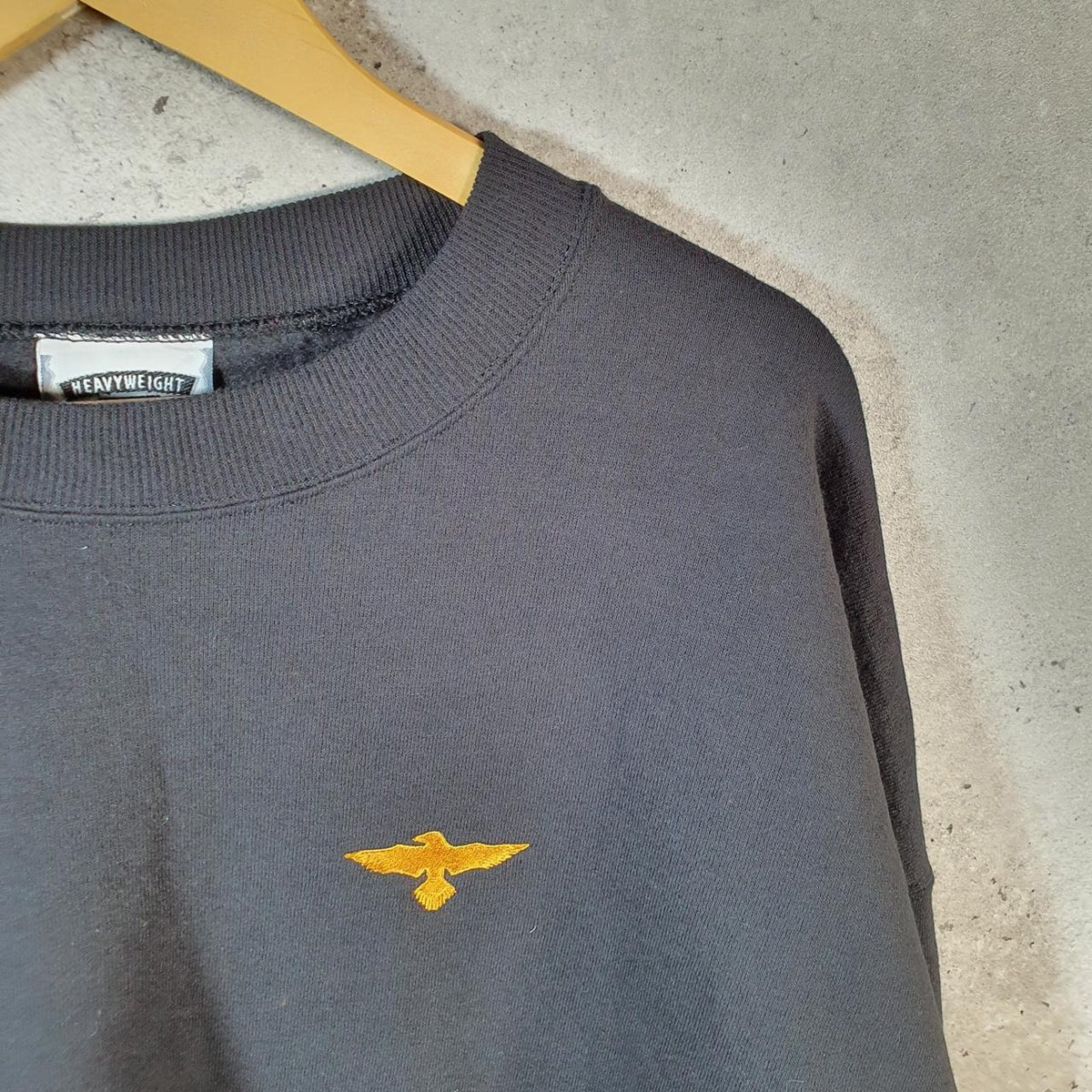 Vintage Lee Heavyweight Sweatshirt Men’s 3XL Black USA Pullover Embroidered Angel