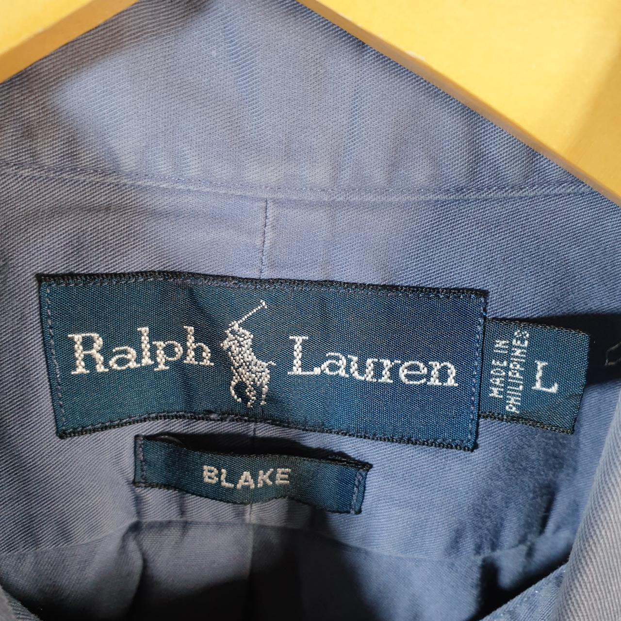 Vintage Ralph Lauren Button Down Shirt Men’s Large Blue Blake Fit Cotton Pony
