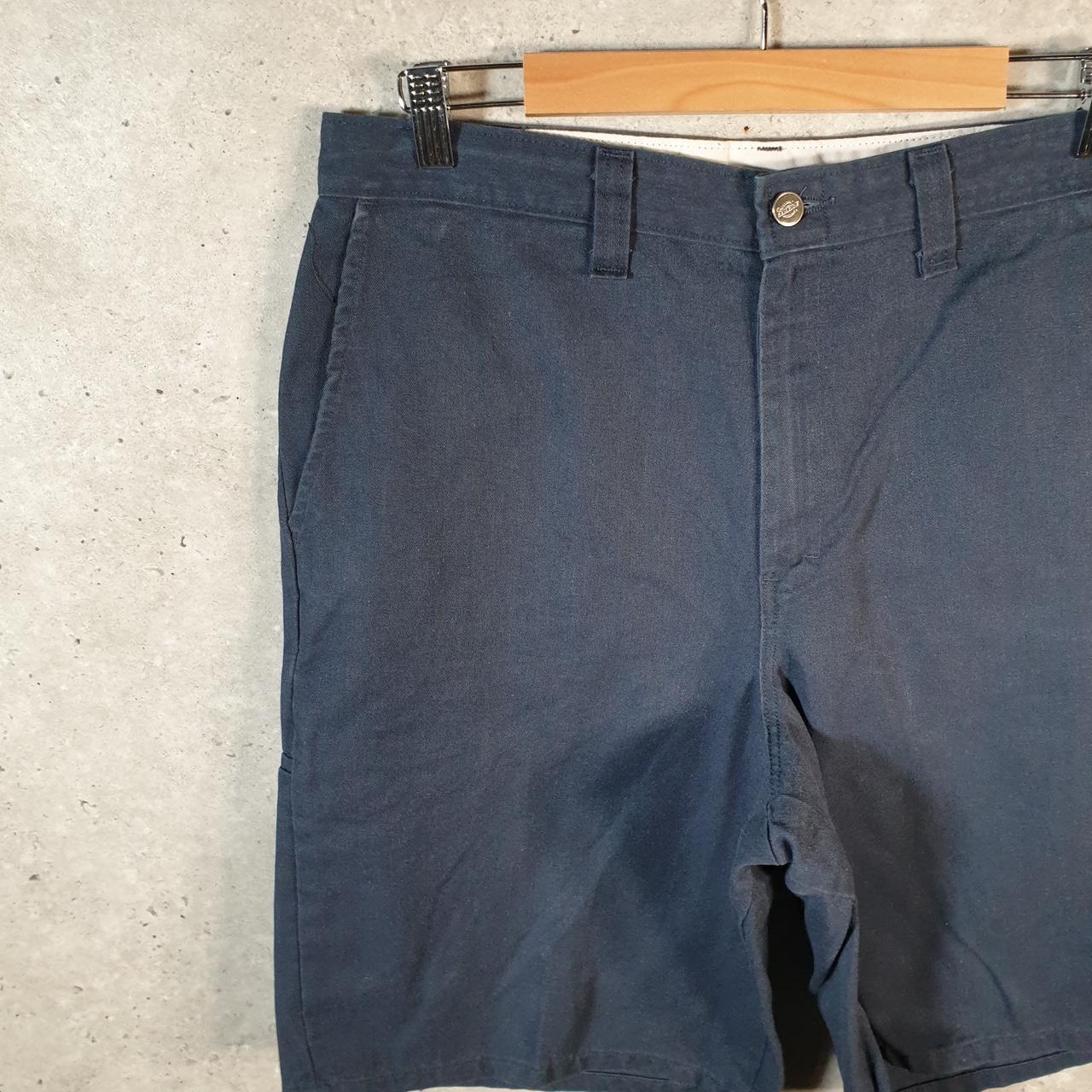 Vintage Dickies Baggy Chino Shorts Jorts Cargo Mens W34 Navy Blue Relaxed Fit