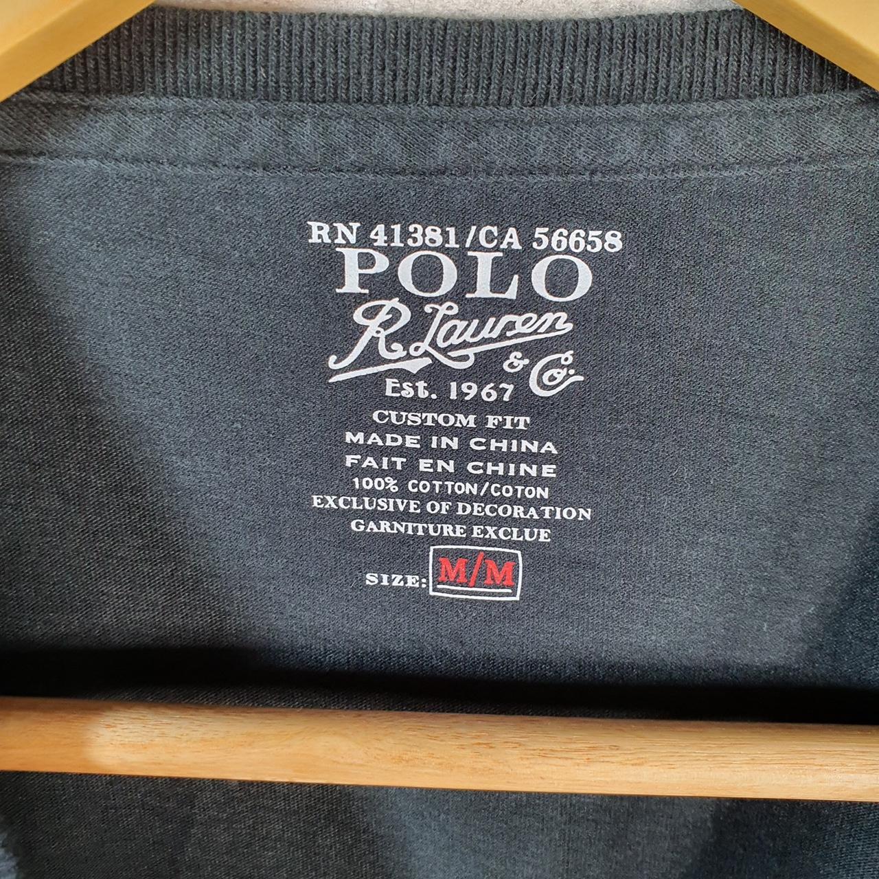 Vintage Ralph Lauren Polo Sport T Shirt Men’s Medium Black Slim Fit Embroidered Pony C8663