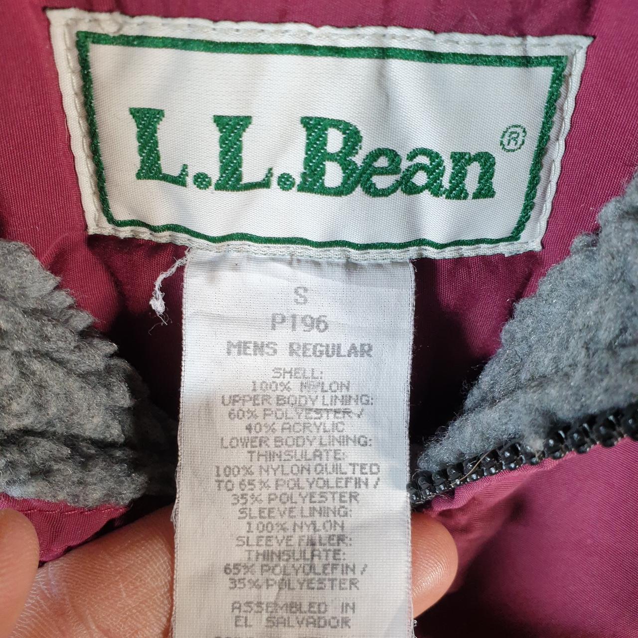 Vintage L.L. Bean Outdoors Jacket Mens Small Pink Hooded Waterproof