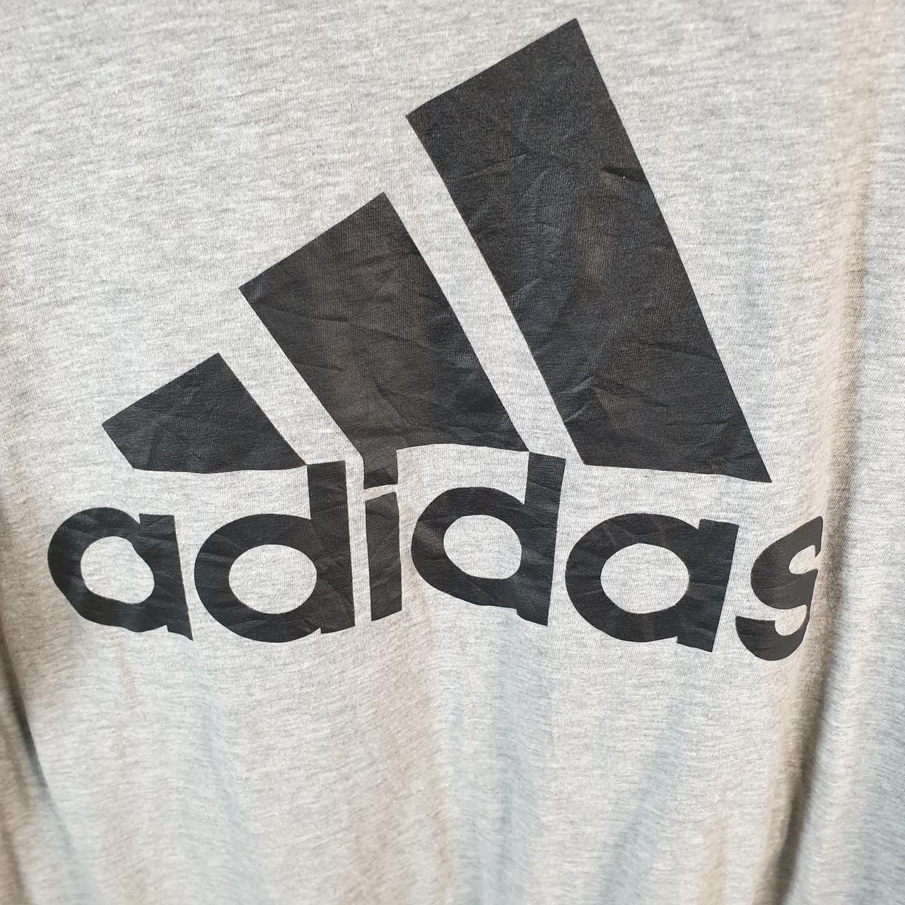 Vintage Adidas Amplifier T Shirt Men’s XL Grey Graphic Three Stripes Athletic