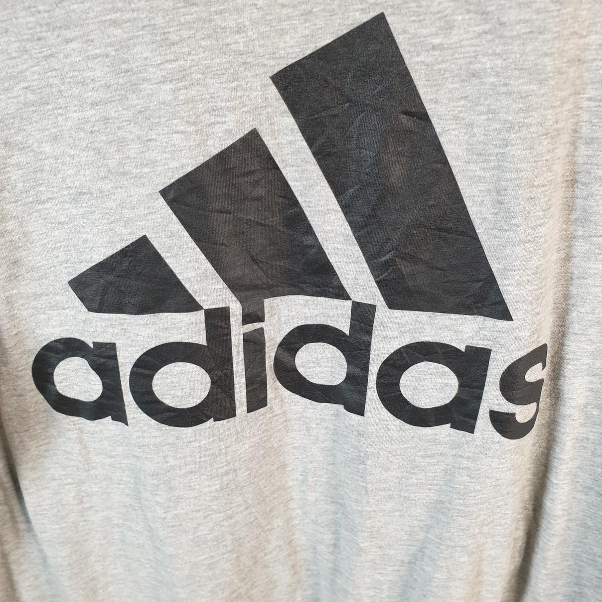 Vintage Adidas Amplifier T Shirt Men’s XL Grey Graphic Three Stripes Athletic