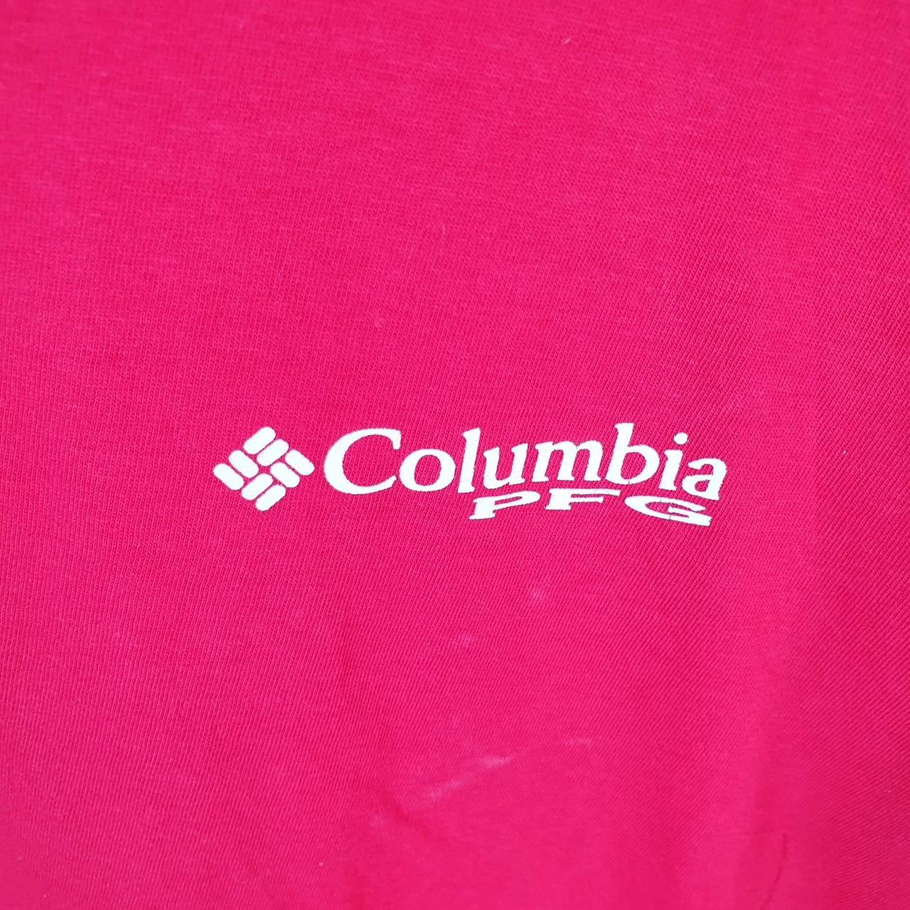 Vintage Columbia PFG USA Flag T Shirt Shirt Men’s Medium Red Logo Athletic