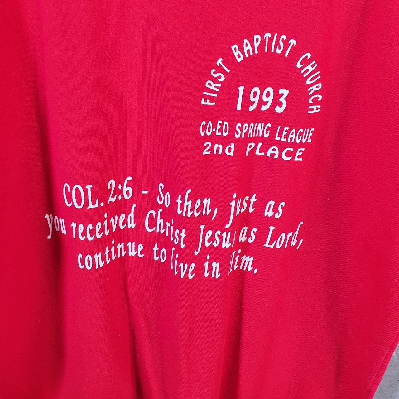 Vintage Gator Baptist Church 1993 USA Single Stitch T Shirt Men’s Large Red