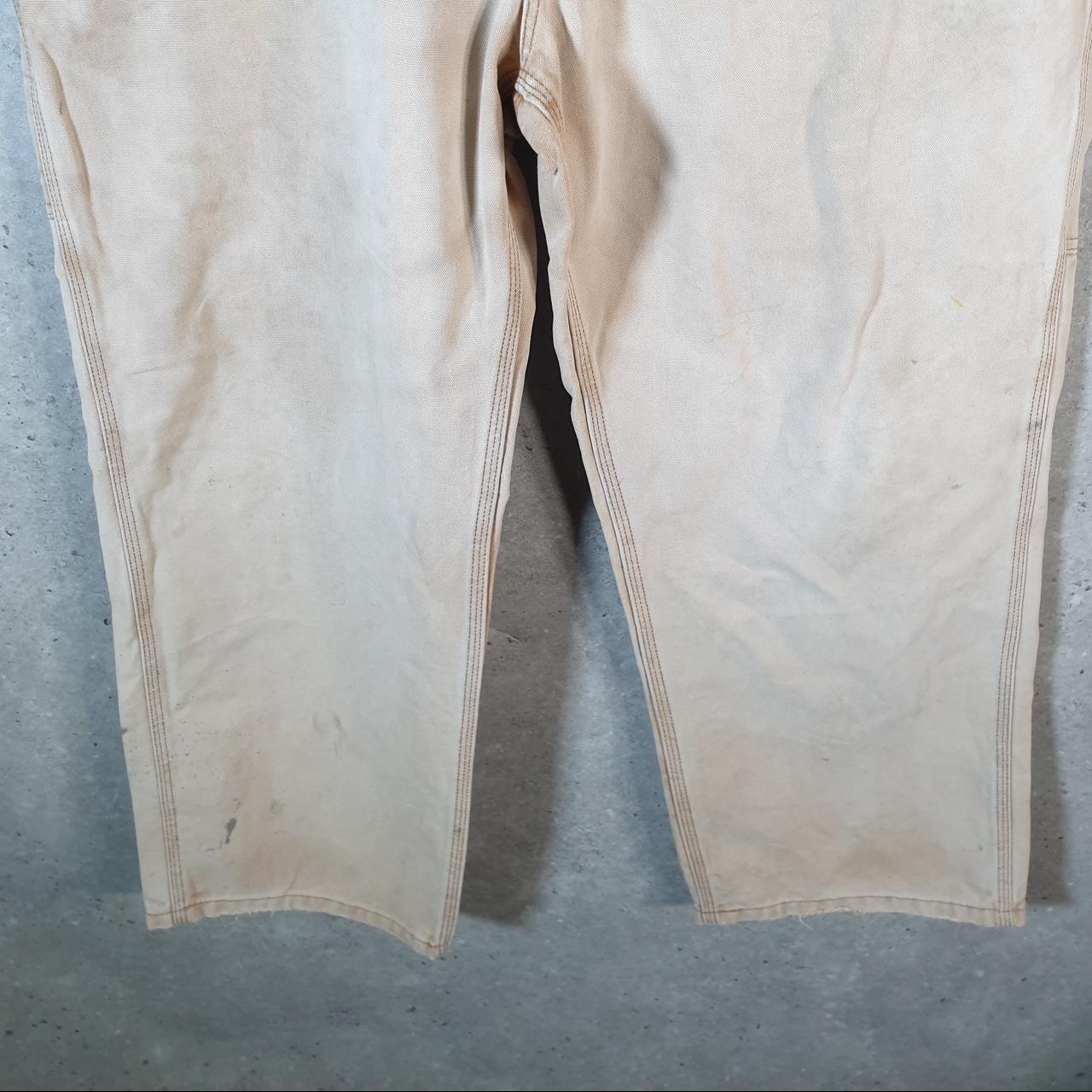 Vintage Carhartt Carpenter Trousers Mens W38 L28 Brown Dungaree Fit Workwear
