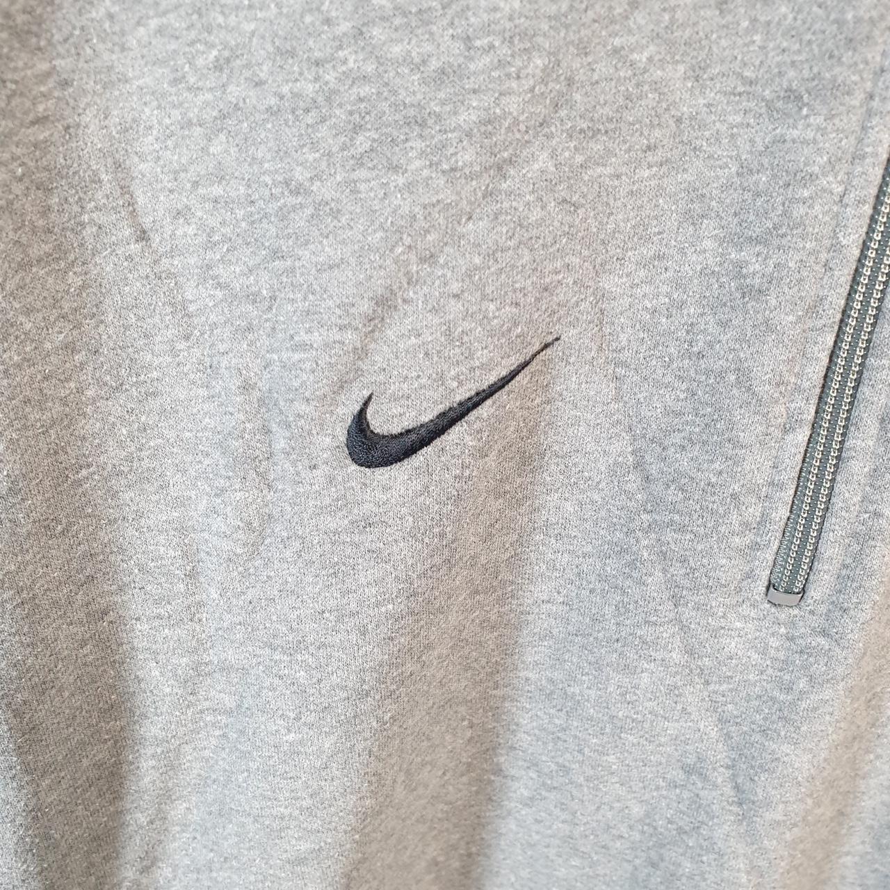 Vintage Nike 1/4 Zip Embroidered Sweatshirt Men’s Small Grey Swoosh Y2K Pullover