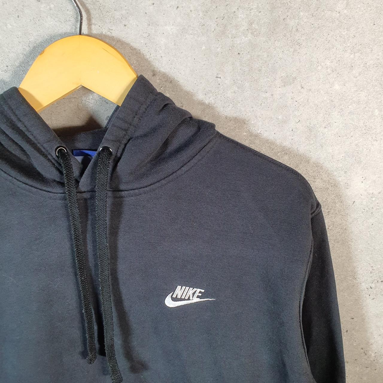 Vintage Nike Club Embroidered Hoodie Men’s Medium Black Swoosh Y2K Pullover