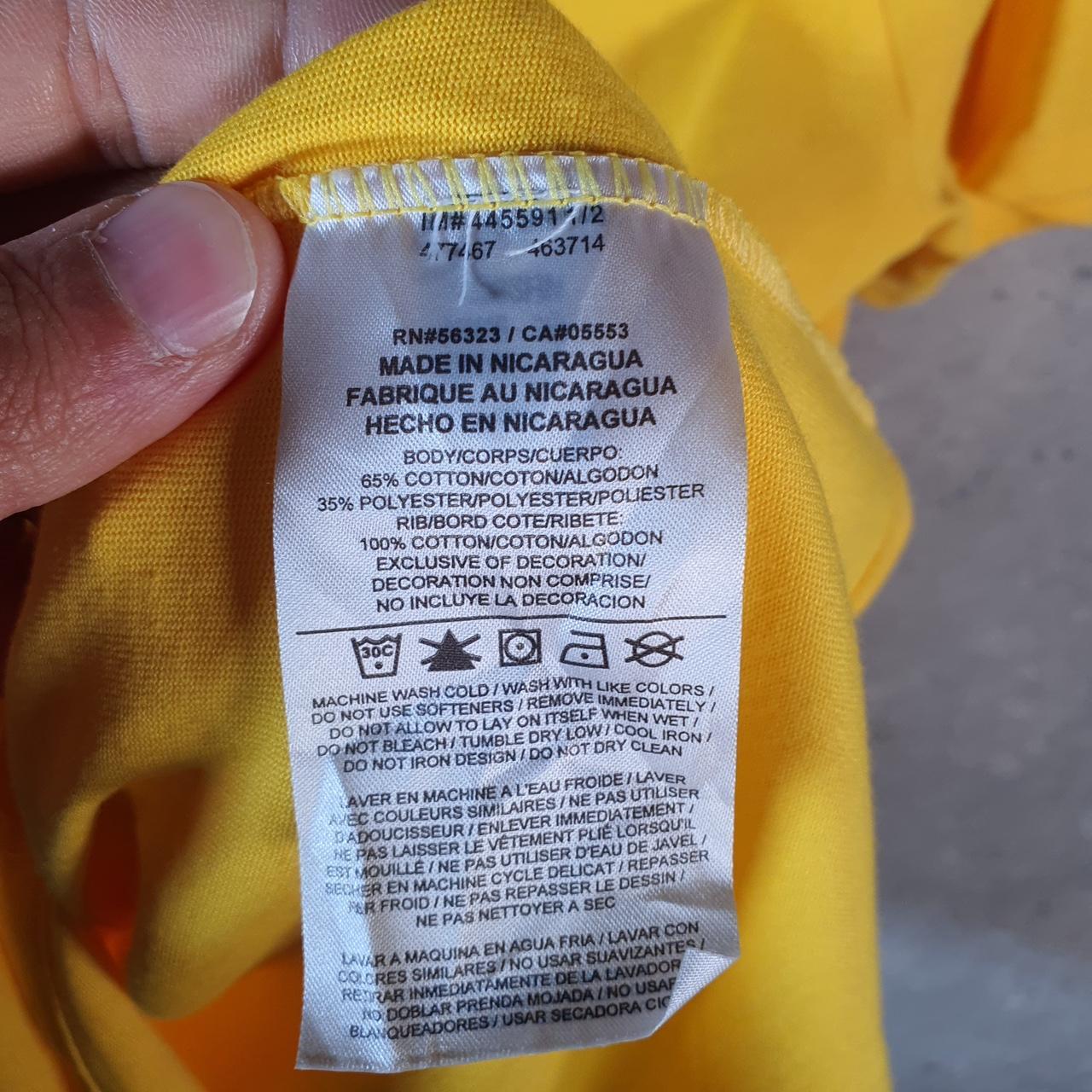 Vintage Nike Dri Fit T Shirt Men’s Small Yellow Logo Printed Swoosh Athletic