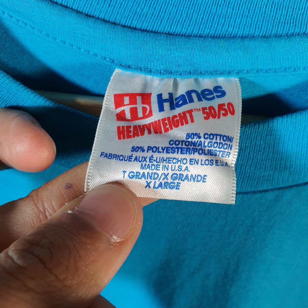 Vintage Hanes Space Centre Houston Man On Moon 90s USA Single Stitch T Shirt Men’s XL Blue