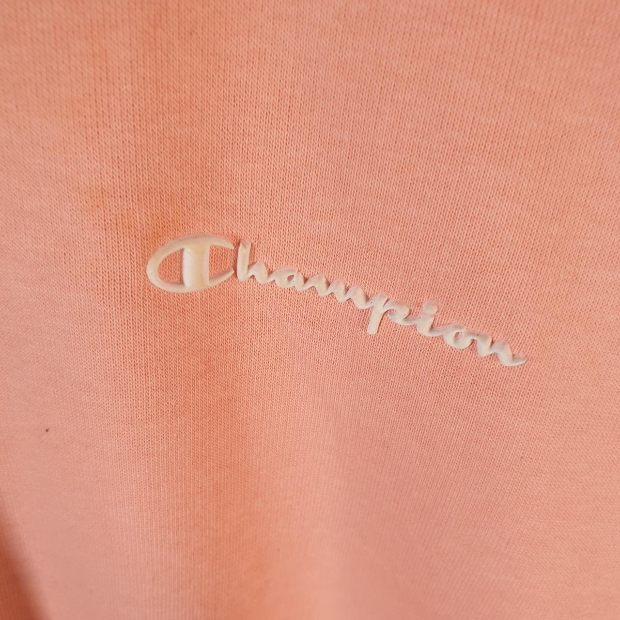Vintage Champion Sweatshirt Womens 2XL Pink USA Pullover Spellout Logo