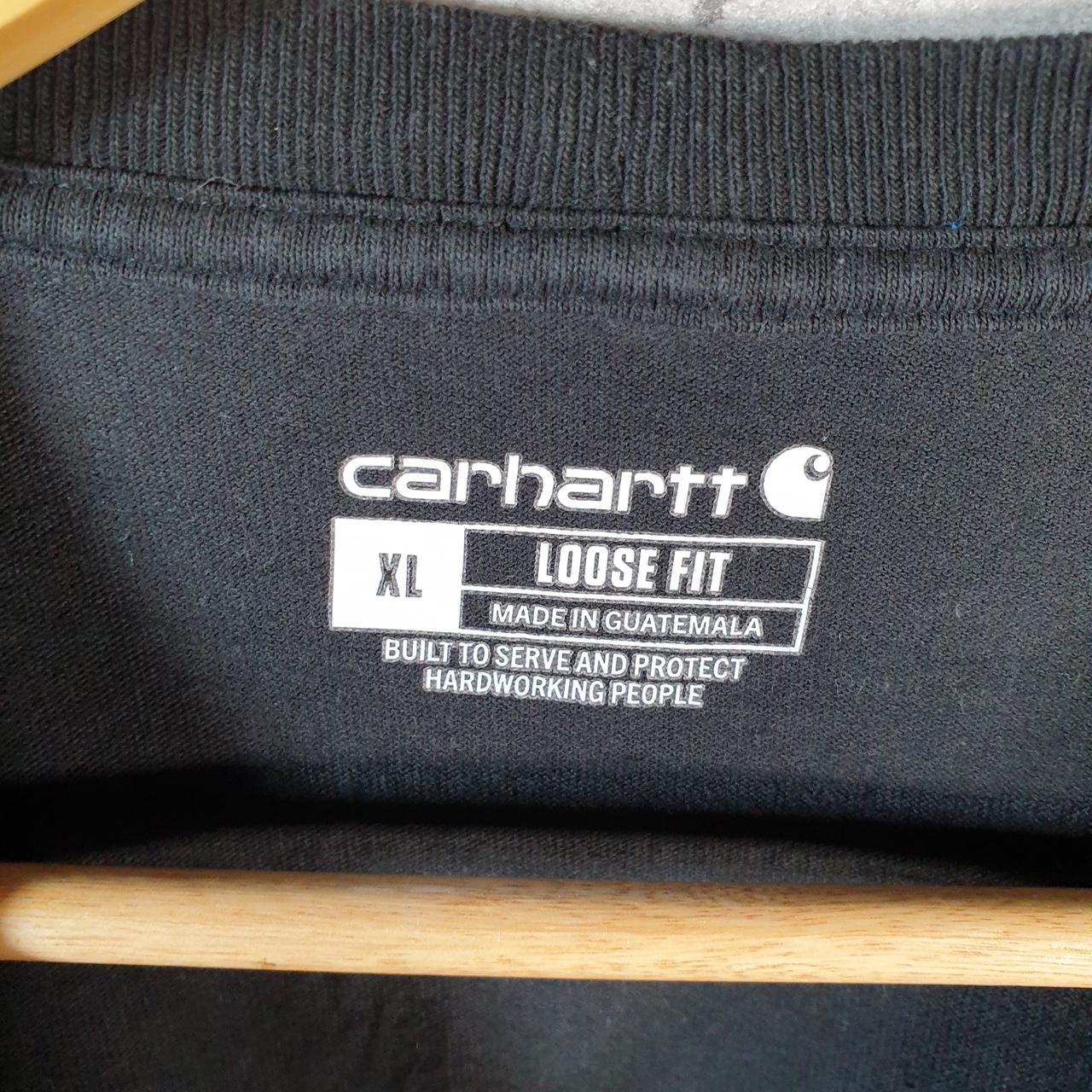 Vintage Carhartt Pocket T Shirt Men’s XL Black Workwear Chore Utility Loose Fit C9317
