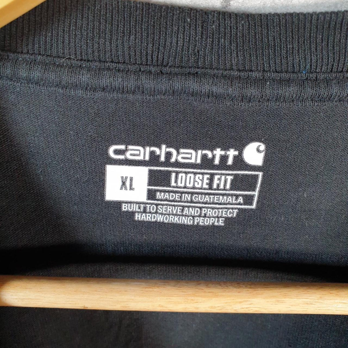 Vintage Carhartt Pocket T Shirt Men’s XL Black Workwear Chore Utility Loose Fit C9317