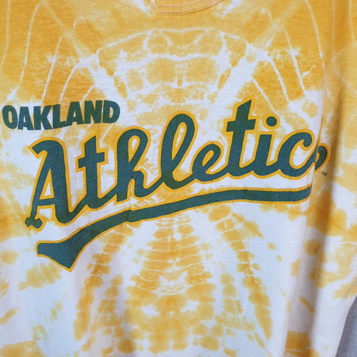 Vintage Anvil Oakland Athletic USA 90s Single Stitch Vest Men’s Large Yellow