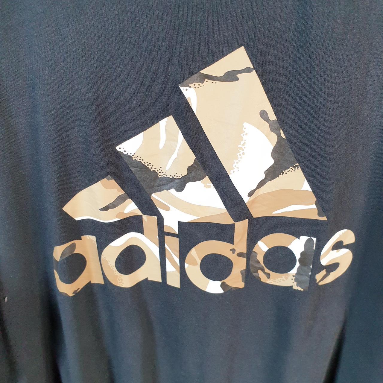 Vintage Adidas T Shirt Men’s Large Graphic Black Three Stripes Logo Athletic