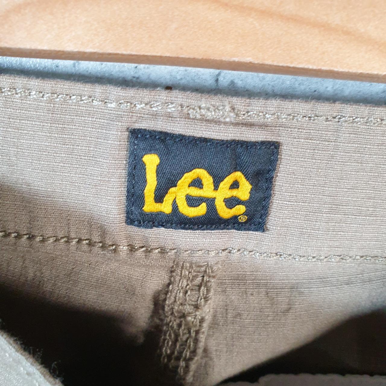 Vintage Lee Chino Shorts Jorts Cargo Mens W29 Brown Baggy Cotton