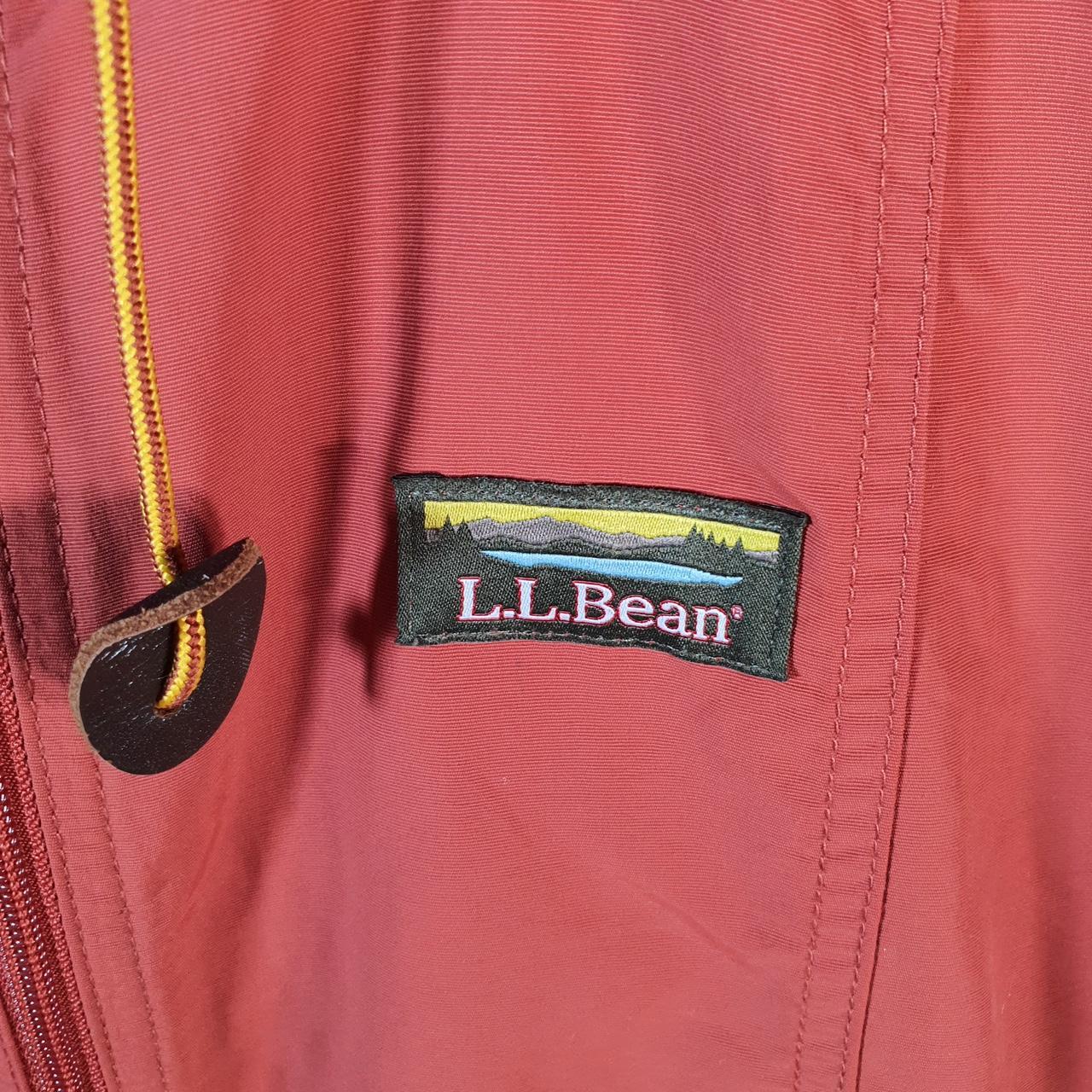 Vintage L.L. Bean Aztec Outdoors Nylon Jacket Mens Medium Pink Full Zip Waterproof