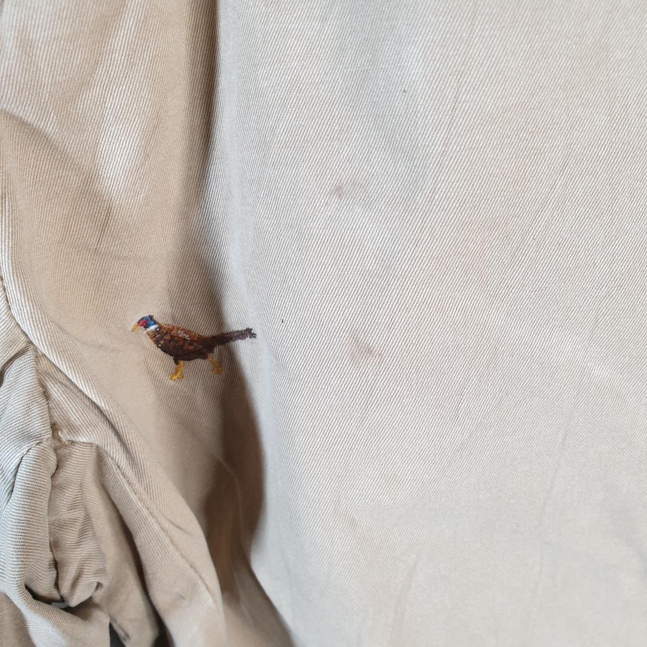 Vintage Ralph Lauren Polo Embroidered Pheasants Shorts Jorts Chino Cargo Men’s W36 Brown