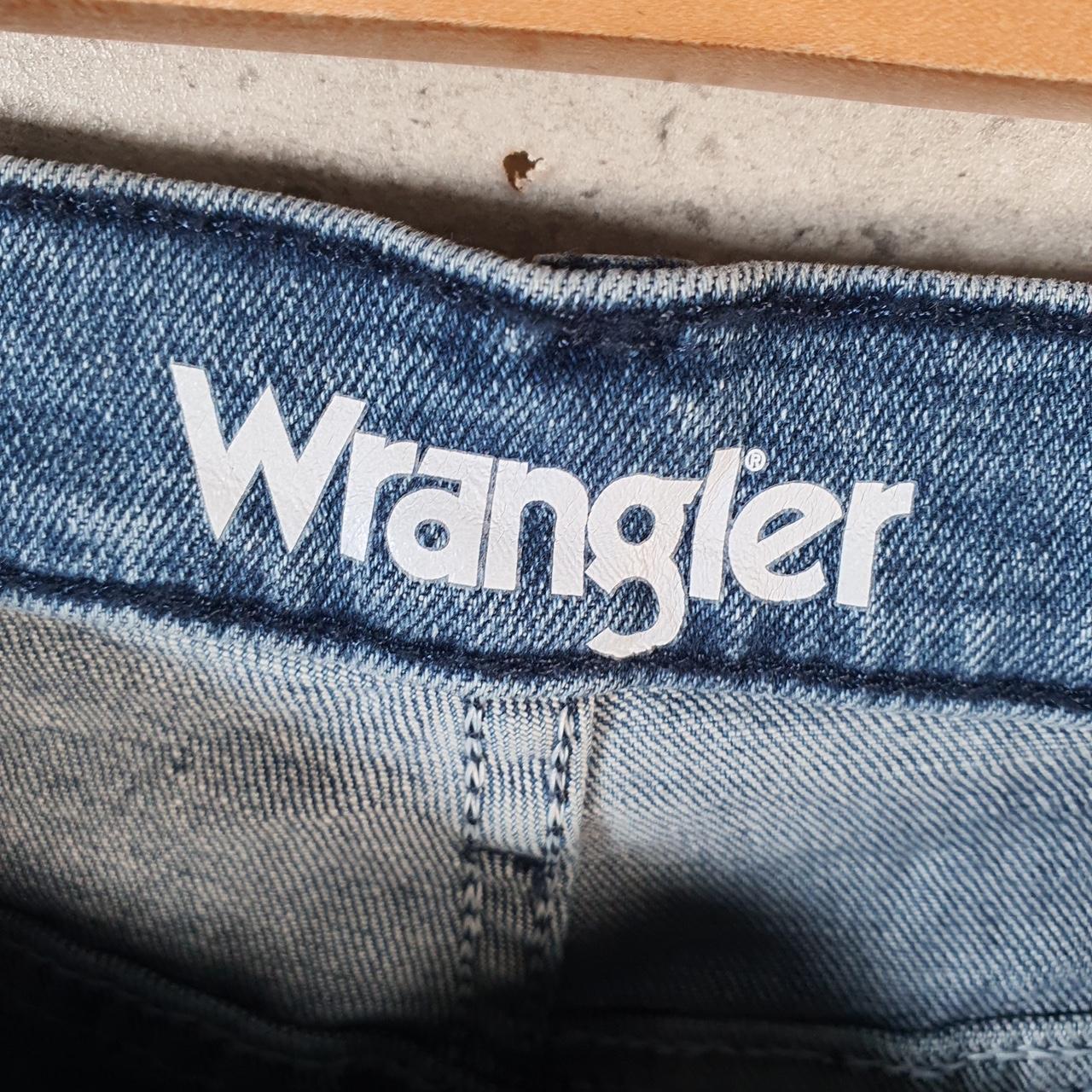 Vintage Wrangler Denim Shorts Jorts Cargo Men’s W32 Relaxed Blue Baggy Cotton