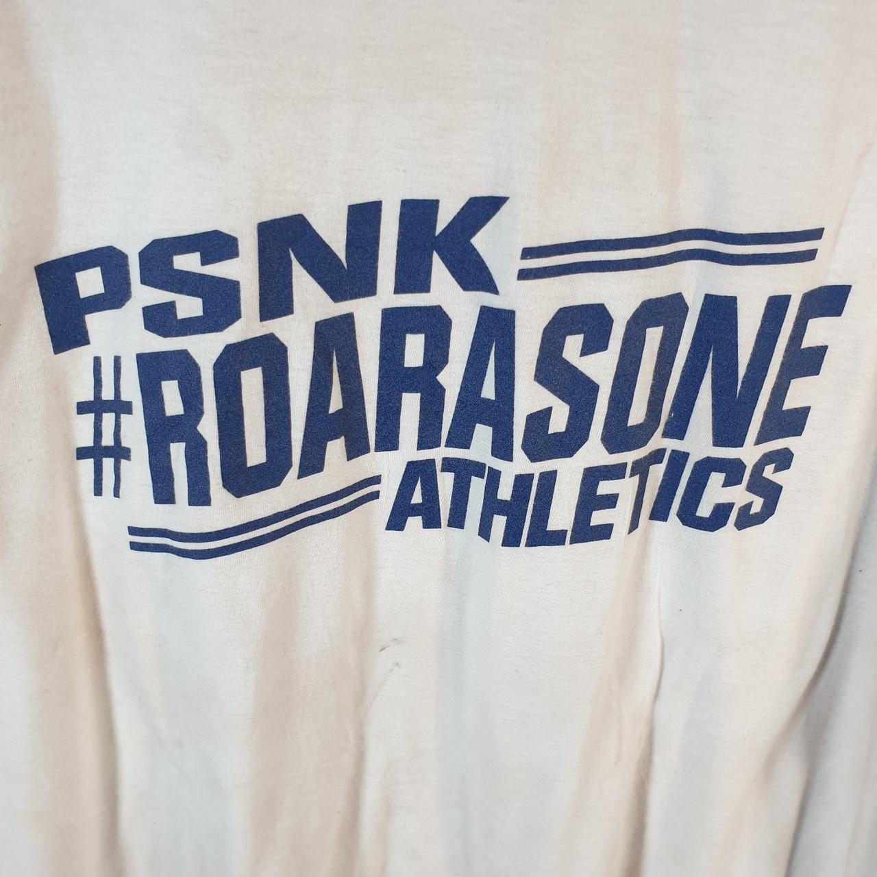 Vintage Nike PSNK Roarasone Athletics T Shirt Men’s XL White Swoosh Logo