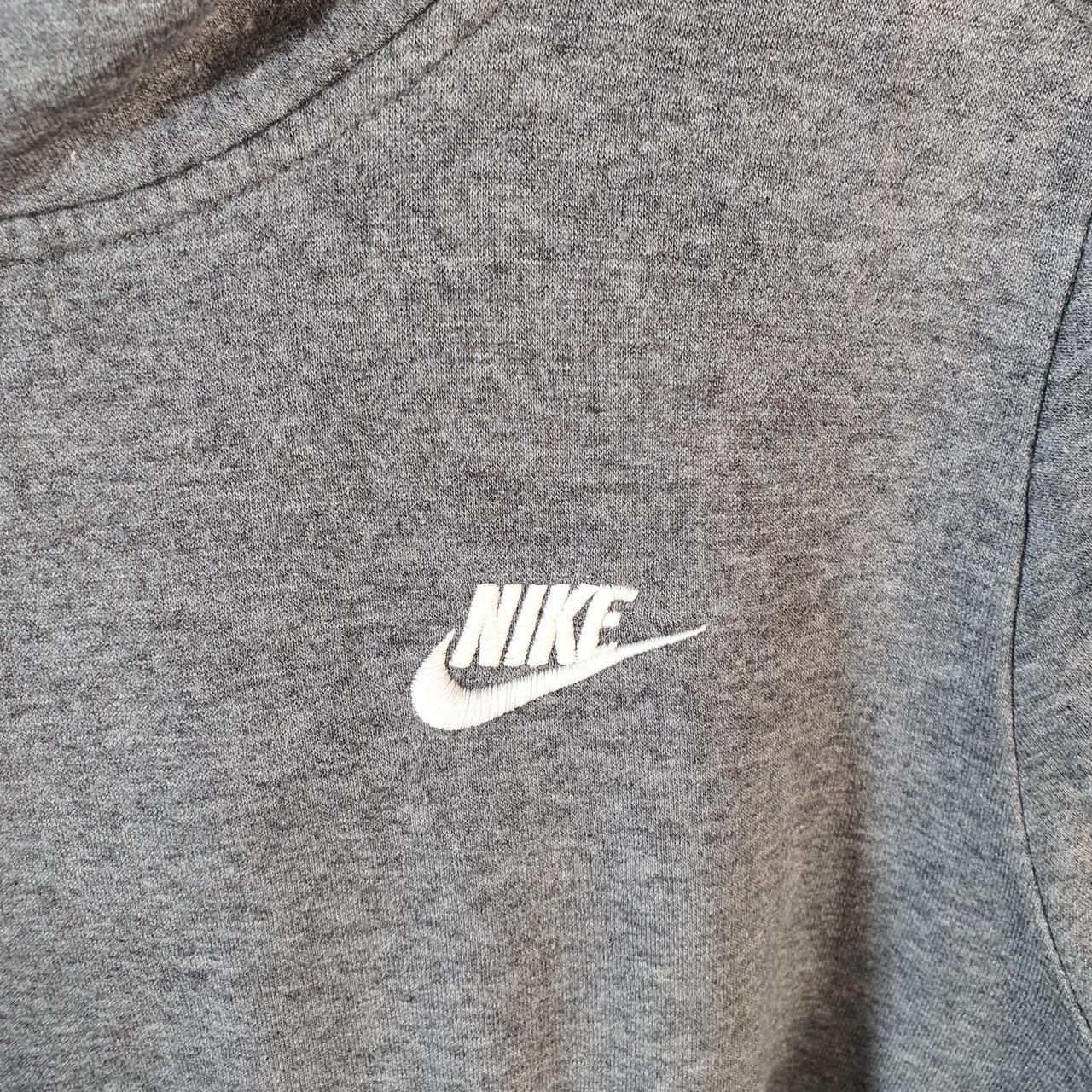 Vintage Nike Club Hoodie Womens Large Grey Swoosh Y2K Pullover Logo