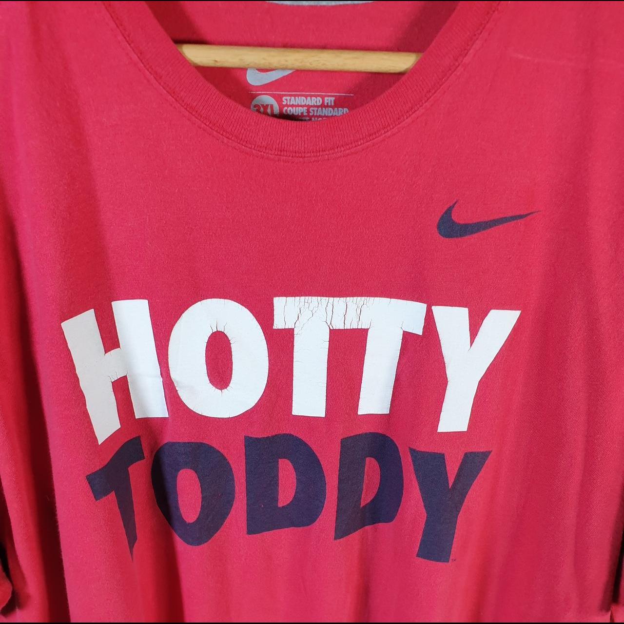 Vintage Nike Hotty Toddy Ole Miss T Shirt Men’s 3XL Red Swoosh Logo Athletic