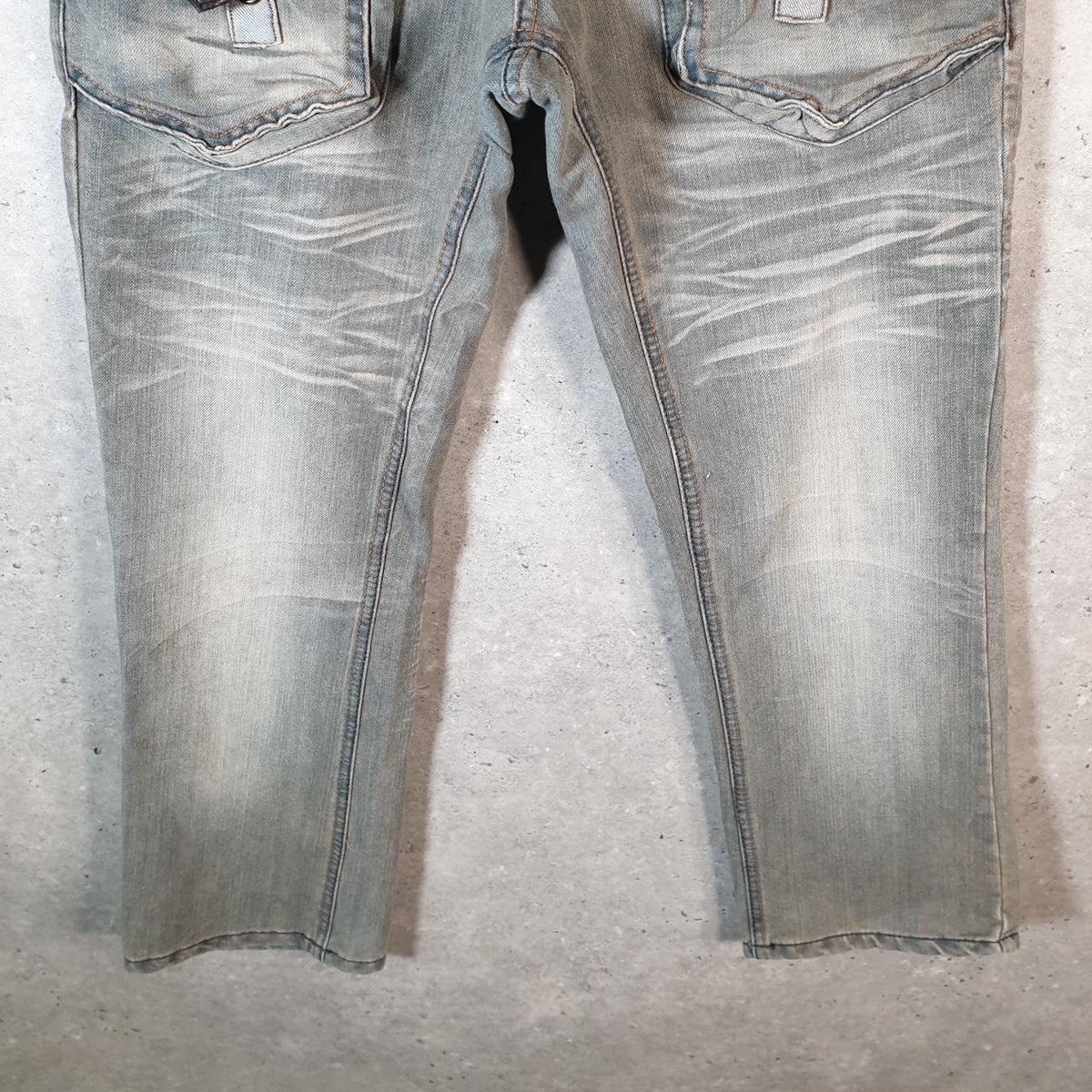 Vintage Epic Hero Baggy Y2K Hip Hop Jeans Mens W30 L30 Grey Denim Wide Leg Big Fish Vintage