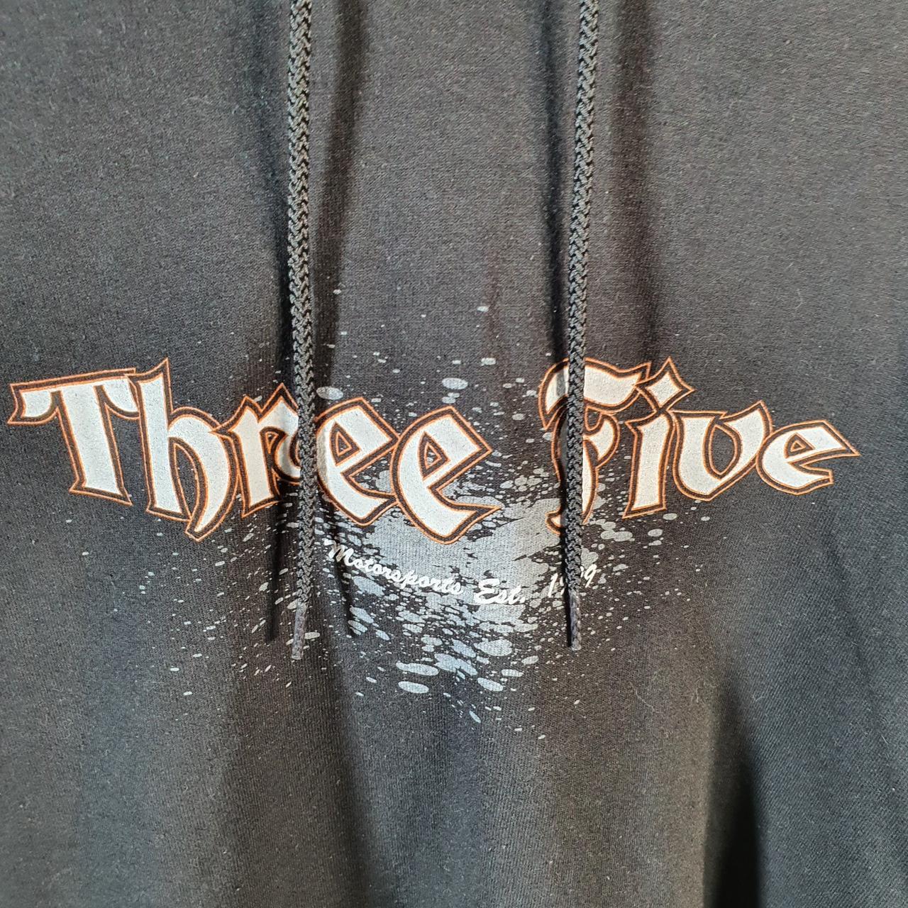 Vintage Champion Hoodie Three Five Motorsport Grossenbacher Men’s Large Black