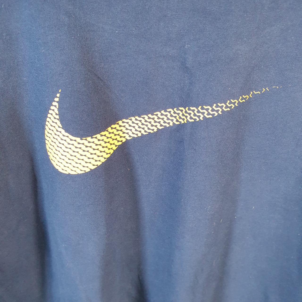 Vintage Nike Spellout Club T Shirt Men’s 2XL Navy Blue Logo Swoosh Athletic
