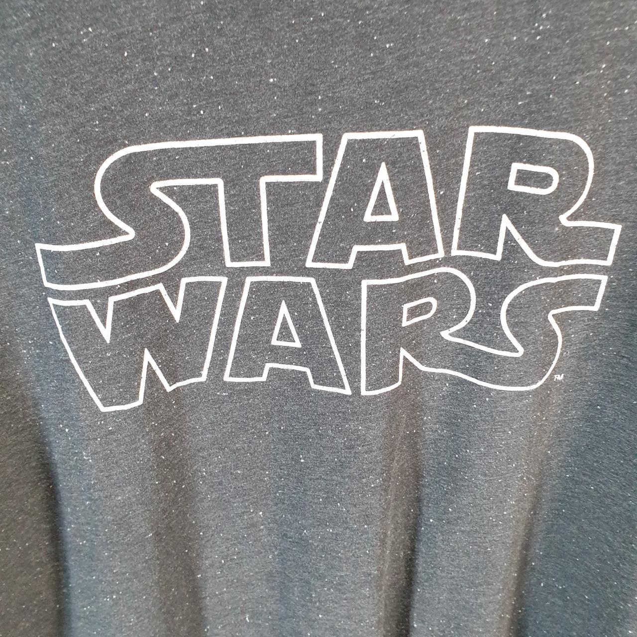 Vintage Star Wars Movie T Shirt Men’s XL Grey Logo Graphic Spellout