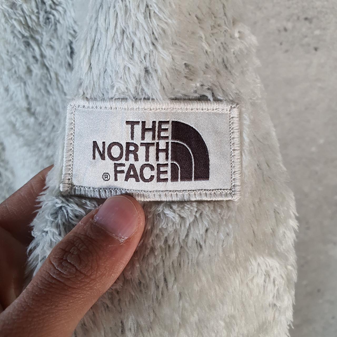 Vintage The North Face TNF Teddy Fleece Sweatshirt  Womens XL Cream Full Zip Logo