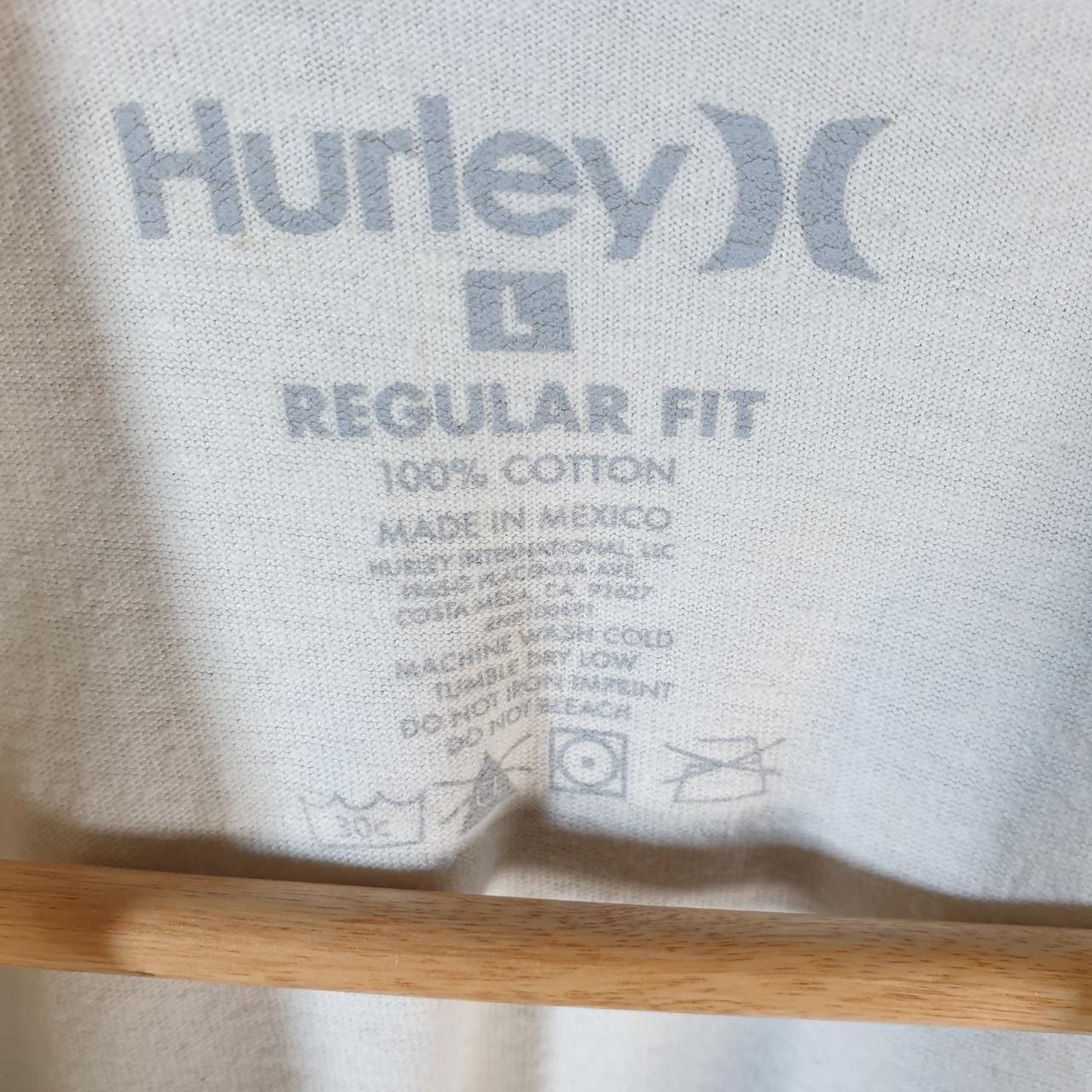 Vintage Hurley Graphic T Shirt Men’s Large White Casual Sports Logo Athletic