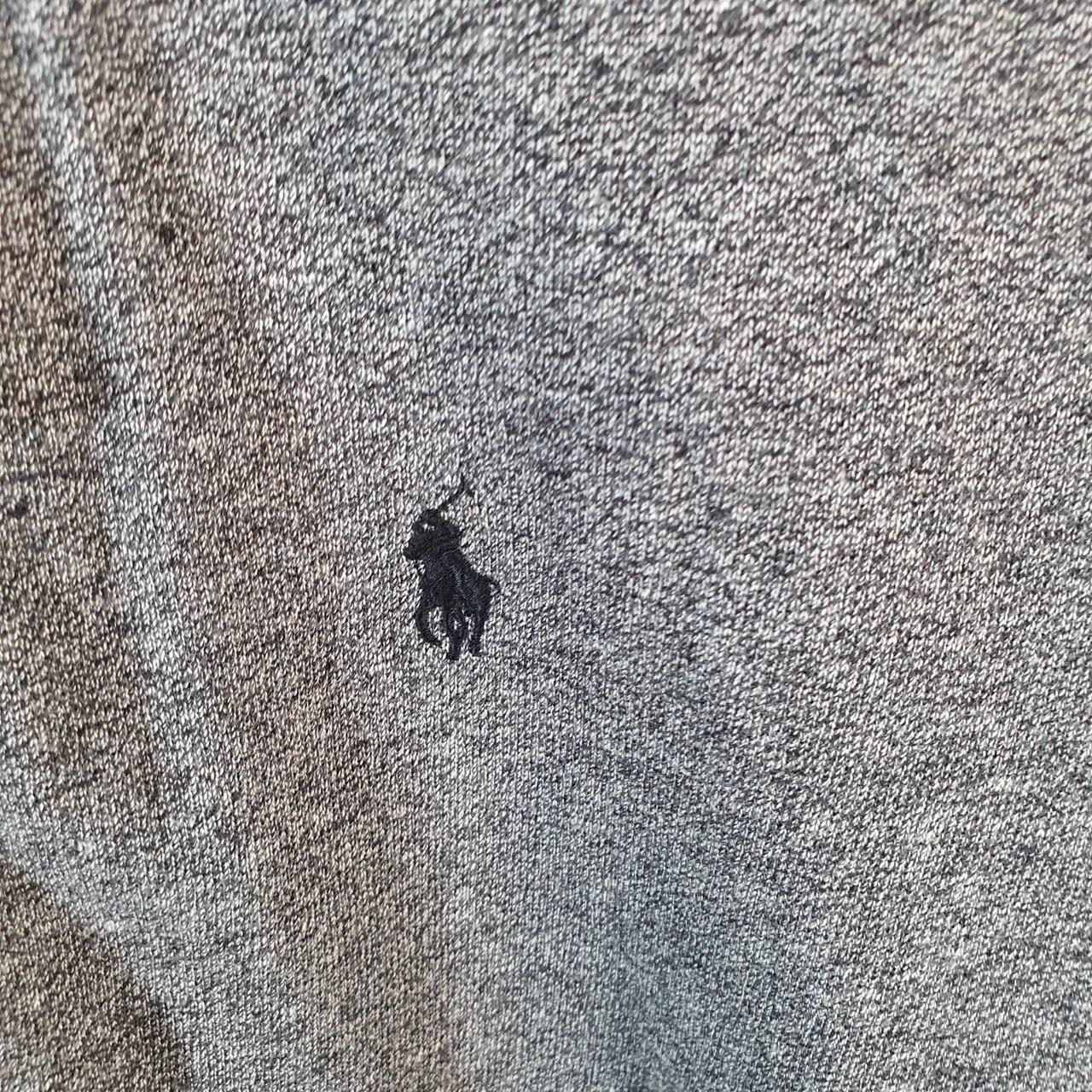 Vintage Ralph Lauren Polo Heavyweight Hoodie Men’s Small Grey Cotton Full Zip Pony