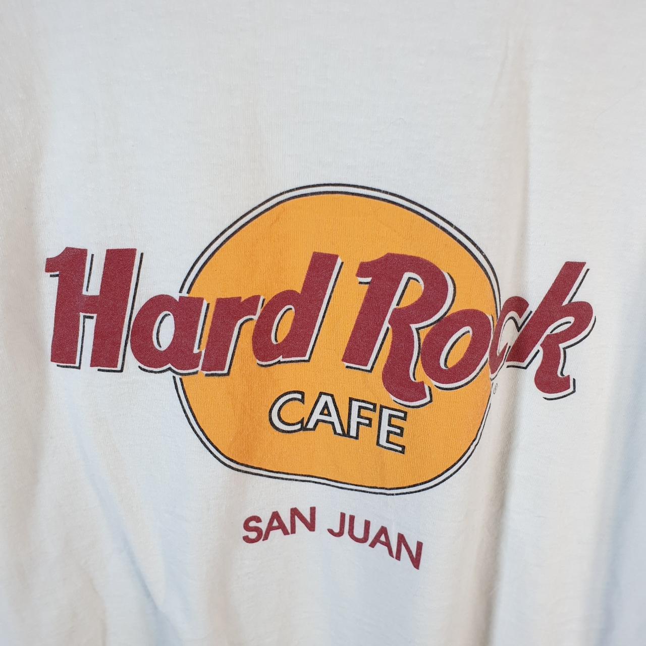 Vintage Hard Rock Cafe San Juan 90s USA Single Stitch T Shirt Men’s XL White